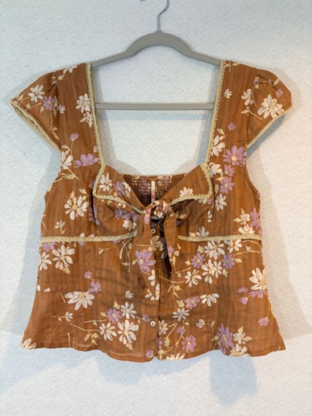 Free People Call Me Baby Meerkat Combo Daisy Brown Motif Size Large NWT - Picture 9 of 10